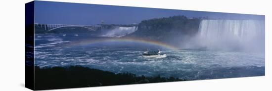 Tourboat near Waterfalls, Niagara Falls, Ontario, Canada-null-Stretched Canvas