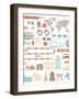 Tourism Infographic Set With Colorful Icons Design Elements-kusuriuri-Framed Art Print