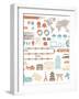 Tourism Infographic Set With Colorful Icons Design Elements-kusuriuri-Framed Art Print