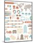 Tourism Infographic Set With Colorful Icons Design Elements-kusuriuri-Mounted Art Print