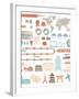 Tourism Infographic Set With Colorful Icons Design Elements-kusuriuri-Framed Art Print