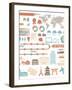 Tourism Infographic Set With Colorful Icons Design Elements-kusuriuri-Framed Art Print