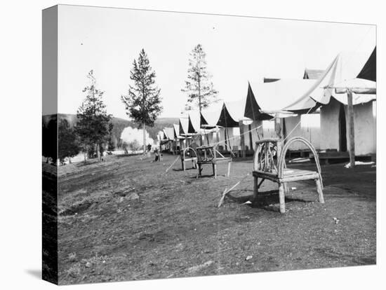 Tourist accommodations in upper Geyser Basin, Yellowstone Park, 1903-Frances Benjamin Johnston-Stretched Canvas