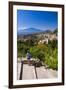 Tourist Admiring the View of Mount Etna from Teatro Greco (Greek Theatre)-Matthew Williams-Ellis-Framed Photographic Print