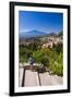 Tourist Admiring the View of Mount Etna from Teatro Greco (Greek Theatre)-Matthew Williams-Ellis-Framed Photographic Print