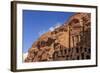 Tourist around the Urn Tomb, Royal Tombs, Petra, UNESCO World Heritage Site, Jordan, Middle East-Eleanor Scriven-Framed Photographic Print