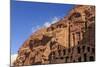 Tourist around the Urn Tomb, Royal Tombs, Petra, UNESCO World Heritage Site, Jordan, Middle East-Eleanor Scriven-Mounted Photographic Print