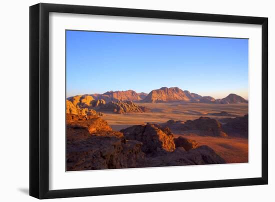 Tourist at Wadi Rum, Jordan, Middle East-Neil Farrin-Framed Photographic Print