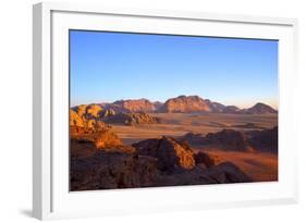 Tourist at Wadi Rum, Jordan, Middle East-Neil Farrin-Framed Photographic Print