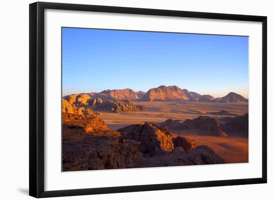 Tourist at Wadi Rum, Jordan, Middle East-Neil Farrin-Framed Photographic Print