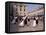 Tourist Board Folk Dancers in Lusa Square, Dubrovnik, Dalmatia, Croatia-Peter Higgins-Framed Stretched Canvas