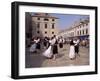 Tourist Board Folk Dancers in Lusa Square, Dubrovnik, Dalmatia, Croatia-Peter Higgins-Framed Photographic Print