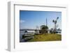 Tourist Boat Anchoring on a Little Island at the Source of the Nile-Michael-Framed Photographic Print