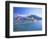 Tourist Boat Crossing the Lake, Lake Geneva (Lac Leman), Switzerland, Europe-Gavin Hellier-Framed Photographic Print