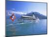 Tourist Boat Crossing the Lake, Lake Geneva (Lac Leman), Switzerland, Europe-Gavin Hellier-Mounted Photographic Print