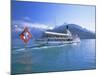 Tourist Boat Crossing the Lake, Lake Geneva (Lac Leman), Switzerland, Europe-Gavin Hellier-Mounted Photographic Print