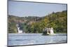 Tourist Boat Cruising the Nile in Front of the Murchison Falls (Kabarega Falls) on the Nile-Michael-Mounted Photographic Print