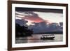 Tourist boat driving back home at sunset in Port Vila, Efate, Vanuatu, Pacific-Michael Runkel-Framed Photographic Print