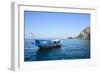 Tourist Boat in Form of a Dhow Sailing in the Khor Ash-Sham Fjord, Musandam, Oman, Middle East-Michael Runkel-Framed Photographic Print