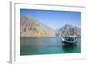 Tourist Boat in Form of a Dhow Sailing in the Khor Ash-Sham Fjord, Musandam, Oman, Middle East-Michael Runkel-Framed Photographic Print