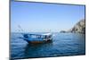 Tourist Boat in Form of a Dhow Sailing in the Khor Ash-Sham Fjord, Musandam, Oman, Middle East-Michael Runkel-Mounted Photographic Print