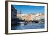 Tourist Boat on a Water Channel in the Center of St. Petersburg, Russia, Europe-Michael Runkel-Framed Photographic Print