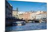Tourist Boat on a Water Channel in the Center of St. Petersburg, Russia, Europe-Michael Runkel-Mounted Photographic Print