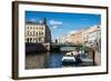 Tourist Boat on a Water Channel in the Center of St. Petersburg, Russia, Europe-Michael Runkel-Framed Photographic Print