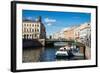 Tourist Boat on a Water Channel in the Center of St. Petersburg, Russia, Europe-Michael Runkel-Framed Photographic Print