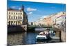 Tourist Boat on a Water Channel in the Center of St. Petersburg, Russia, Europe-Michael Runkel-Mounted Photographic Print