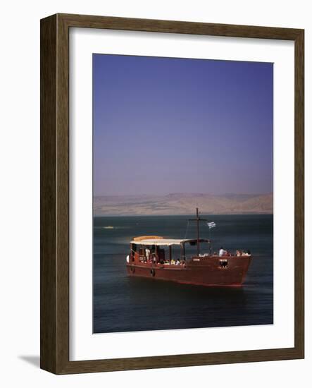 Tourist Boat on Lake Tiberias, the Sea of Galilee, North Israel, Israel, Middle East-Adina Tovy-Framed Photographic Print