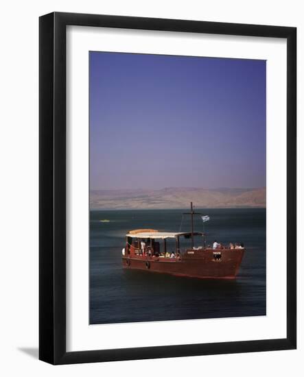 Tourist Boat on Lake Tiberias, the Sea of Galilee, North Israel, Israel, Middle East-Adina Tovy-Framed Photographic Print