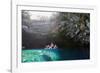 Tourist Boat on Melissani Lake, Kefalonia, Greece-Peter Thompson-Framed Photographic Print