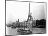 Tourist Boat on the River Seine-null-Mounted Photographic Print