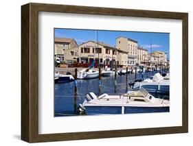 Tourist Boats in Marina in Marseillan Harbor, Herault, Languedoc-Roussillon Region, France, Europe-Guy Thouvenin-Framed Photographic Print