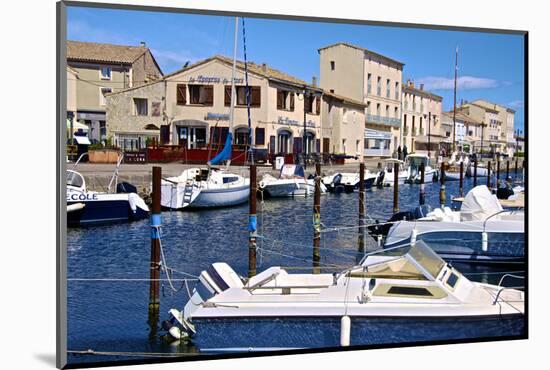 Tourist Boats in Marina in Marseillan Harbor, Herault, Languedoc-Roussillon Region, France, Europe-Guy Thouvenin-Mounted Photographic Print