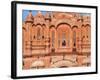 Tourist by Window of Hawa Mahal, Palace of Winds, Jaipur, Rajasthan, India-Keren Su-Framed Photographic Print