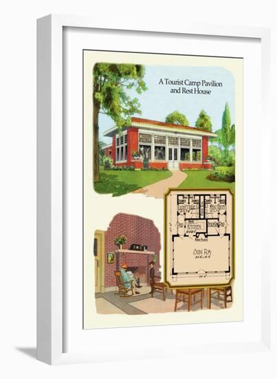 Tourist Camp Pavilion and Rest Home-Geo E. Miller-Framed Art Print