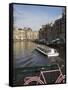 Tourist Canal Boat on the Herengracht Canal, Amsterdam, Netherlands, Europe-Amanda Hall-Framed Stretched Canvas