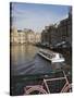 Tourist Canal Boat on the Herengracht Canal, Amsterdam, Netherlands, Europe-Amanda Hall-Stretched Canvas