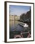 Tourist Canal Boat on the Herengracht Canal, Amsterdam, Netherlands, Europe-Amanda Hall-Framed Photographic Print