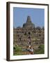 Tourist Crowds at the Buddhist Monument, Borobudur, Java, Indonesia, Southeast Asia-Harding Robert-Framed Photographic Print