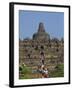 Tourist Crowds at the Buddhist Monument, Borobudur, Java, Indonesia, Southeast Asia-Harding Robert-Framed Photographic Print