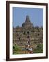 Tourist Crowds at the Buddhist Monument, Borobudur, Java, Indonesia, Southeast Asia-Harding Robert-Framed Photographic Print