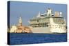 Tourist Cruise Liner and Vaporetto Sailing on Bacino Di San Marco-Guy-Stretched Canvas