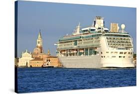 Tourist Cruise Liner and Vaporetto Sailing on Bacino Di San Marco-Guy-Stretched Canvas