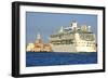 Tourist Cruise Liner and Vaporetto Sailing on Bacino Di San Marco-Guy-Framed Photographic Print