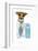 Tourist Dog With A Hat A Tie And A Case-Javier Brosch-Framed Photographic Print