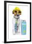 Tourist Dog With Hat And A Bag-Javier Brosch-Framed Photographic Print