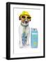 Tourist Dog With Hat And A Bag-Javier Brosch-Framed Photographic Print